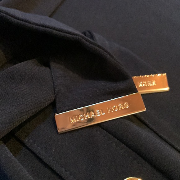 Michael by Michael Kors Navy Polyester/Spandex Maxi Dress with Gold Accents XXS - Picture 10 of 14